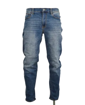 Men's Navy Blue Straight Leg Denim Jeans