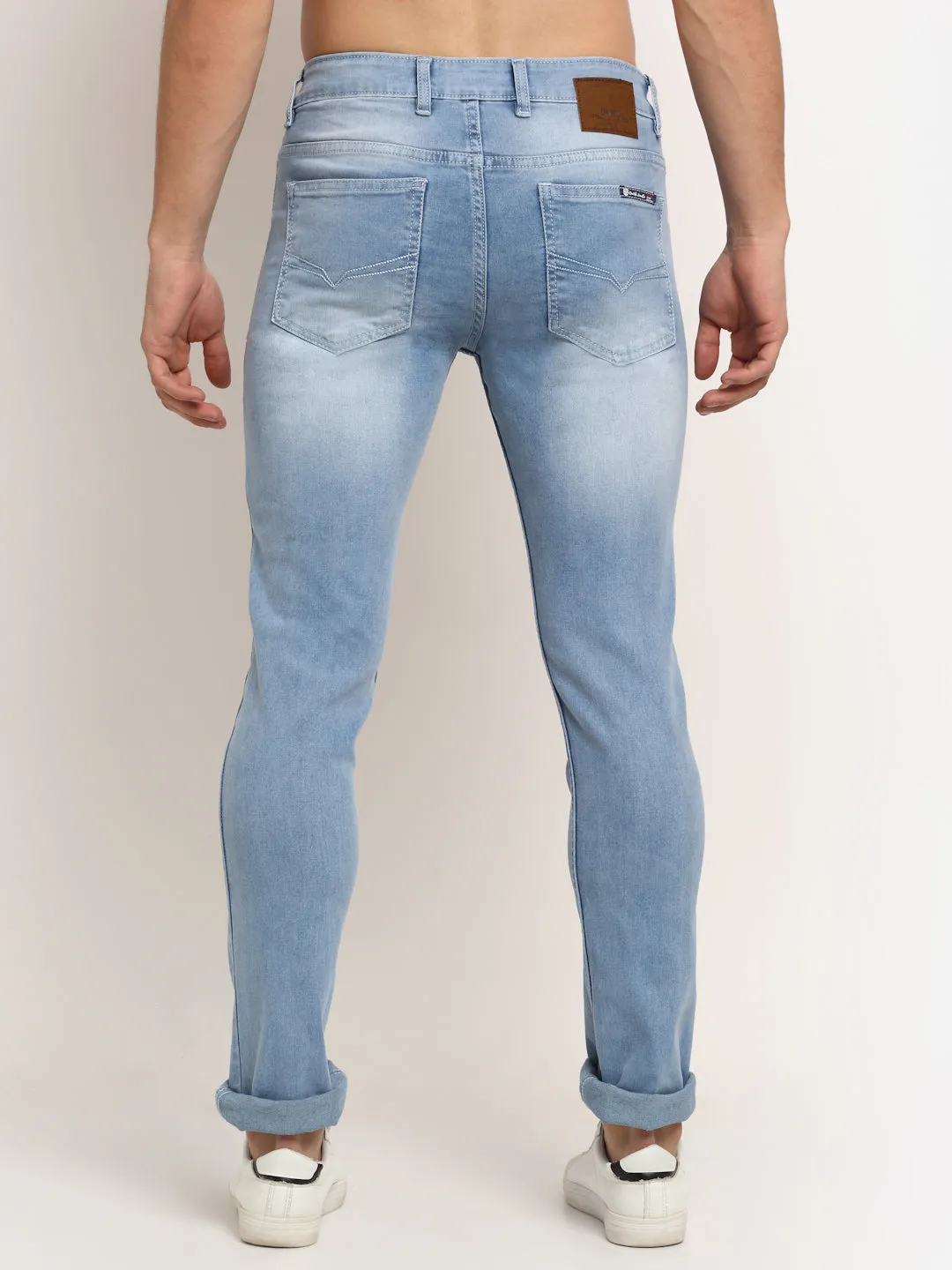 Men's Ultra Narrow fit Heavy Fade Light Blue  Jeans