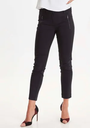 Mid Rise Trousers - Black