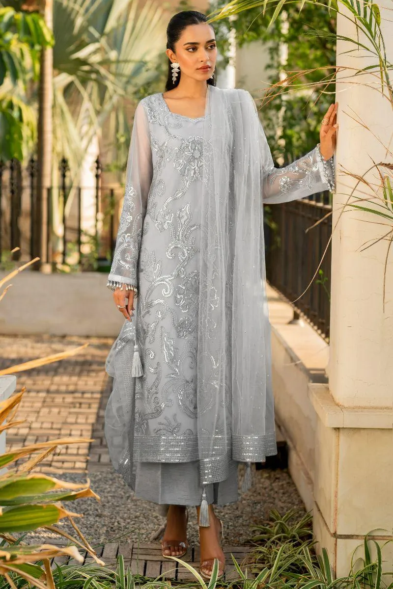 Natasha Kamal - Ellie - grey sequins - Net lined with crepe de chin - 3 Piece