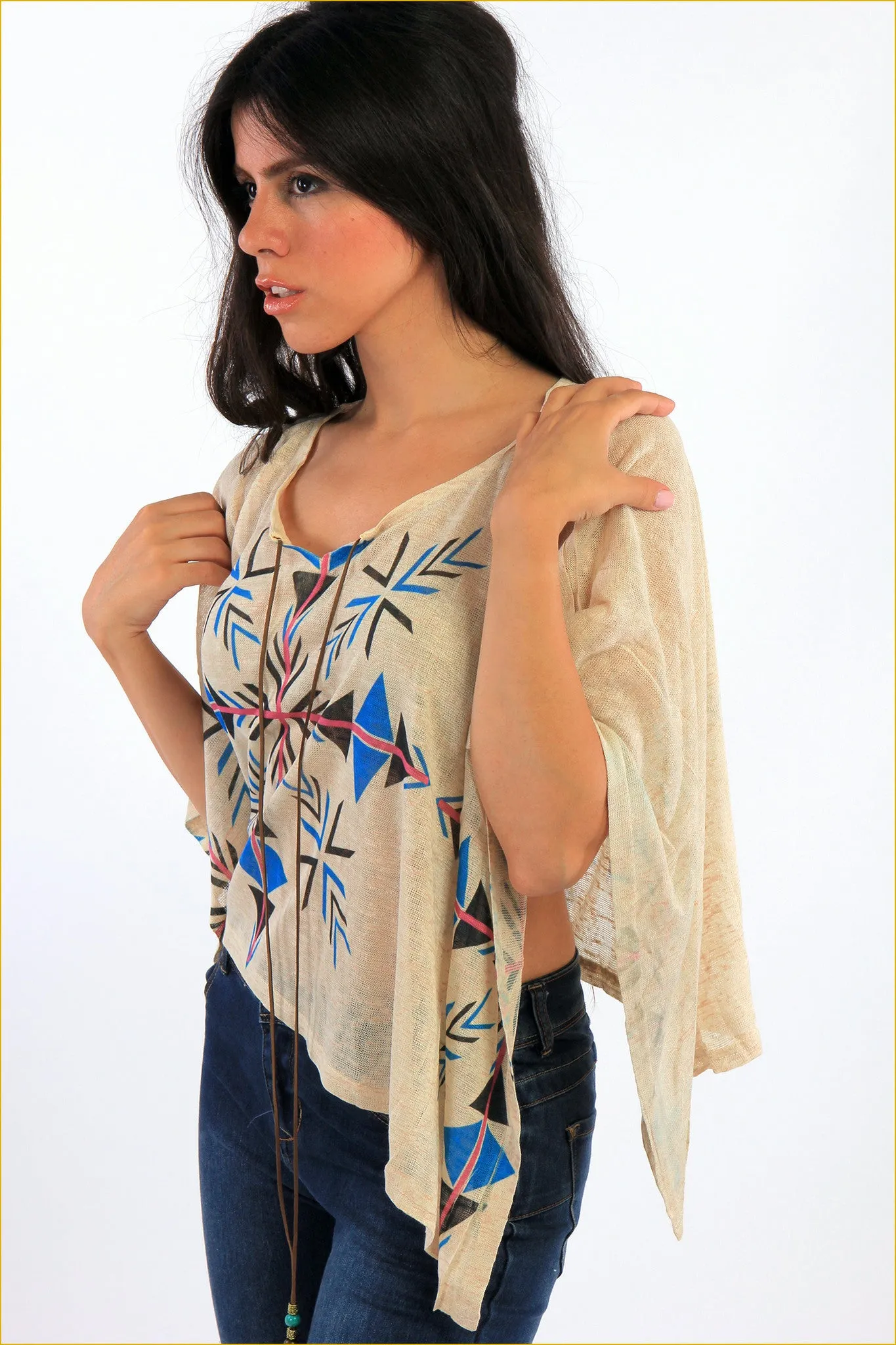 Navaho Top with Batwing Sleeve