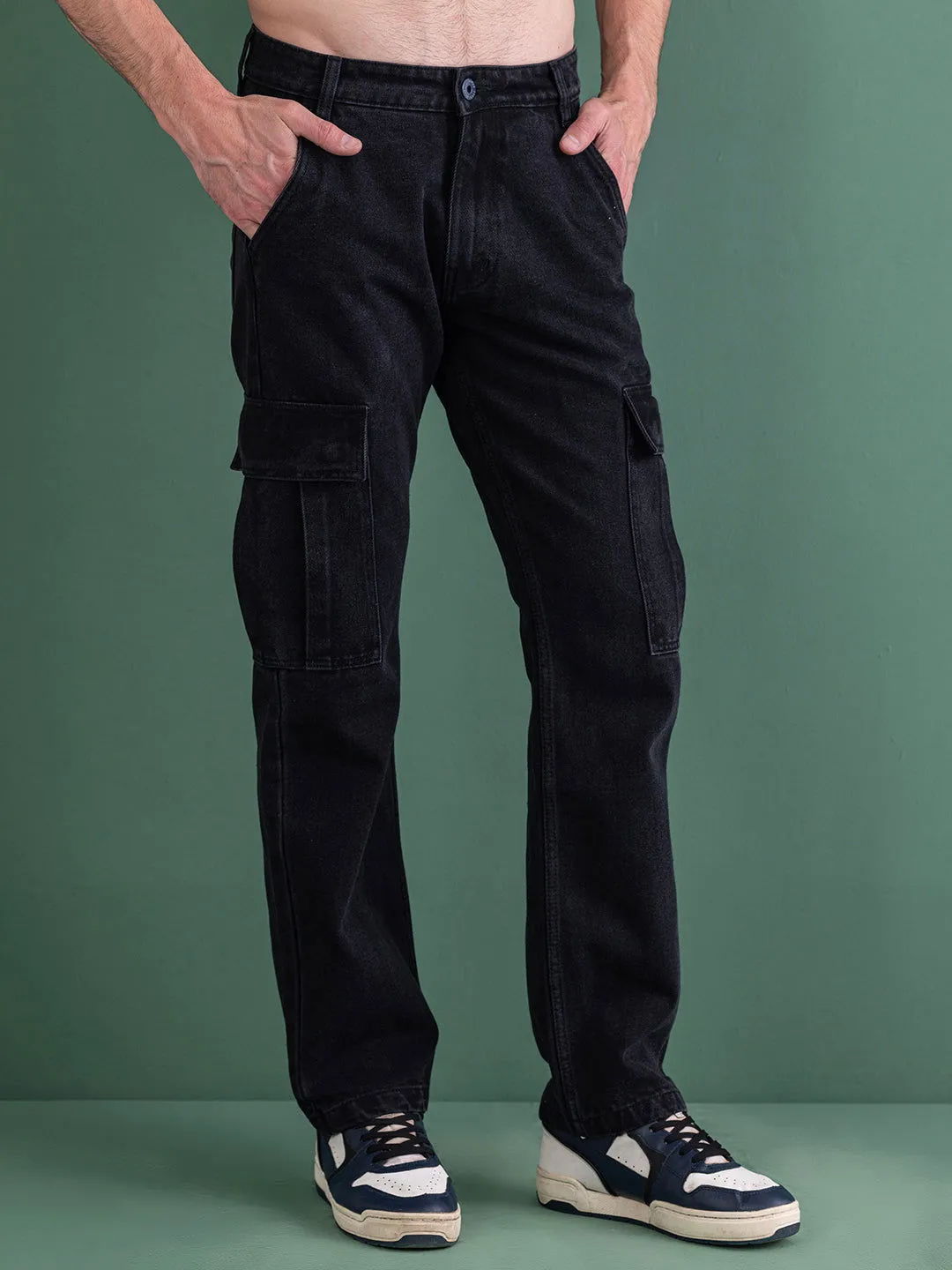 NEW CARGO DENIM BLACK