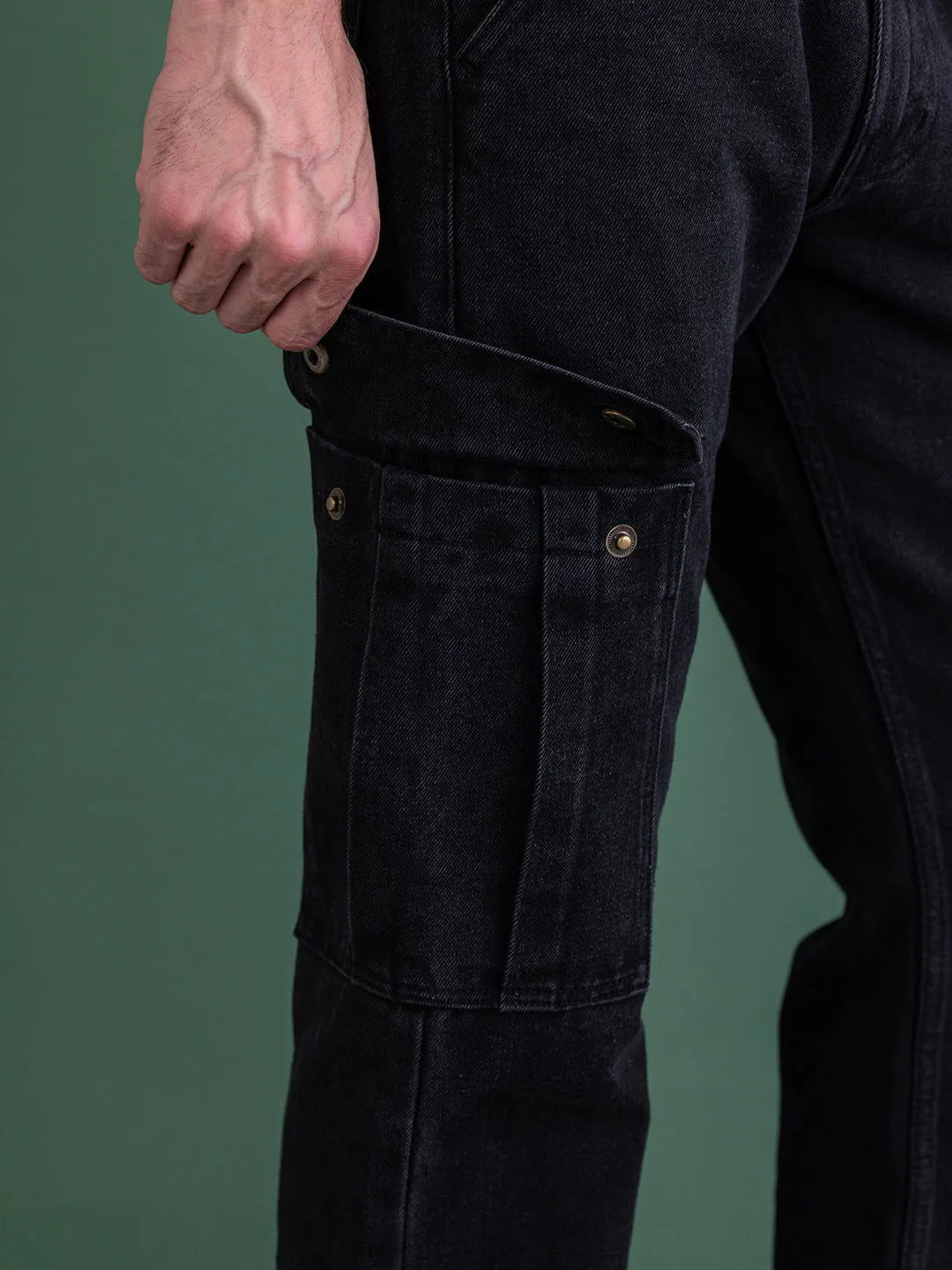 NEW CARGO DENIM BLACK