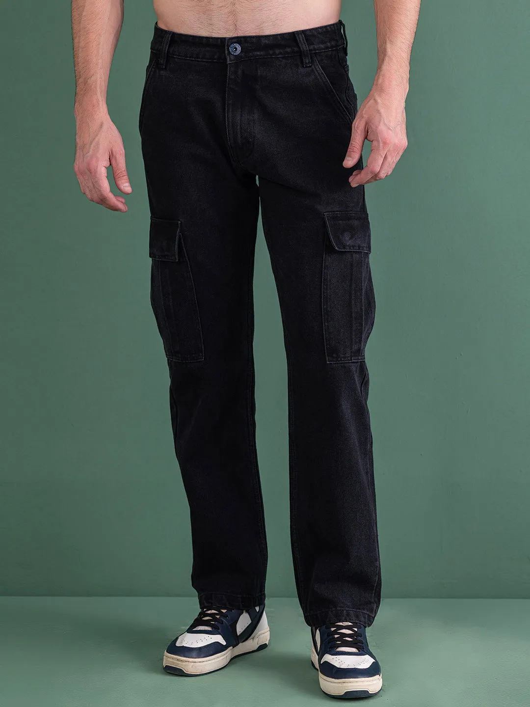 NEW CARGO DENIM BLACK