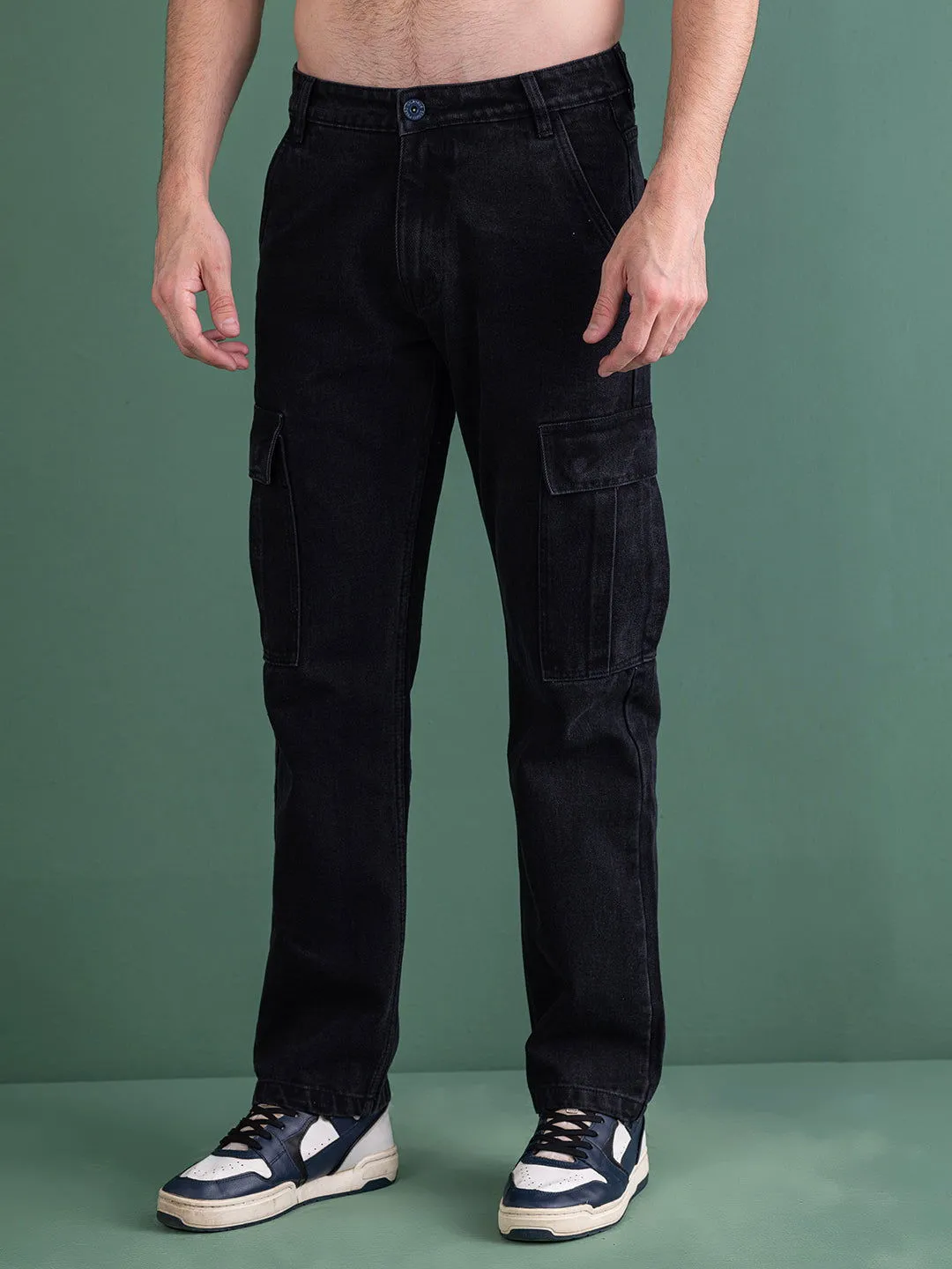 NEW CARGO DENIM BLACK