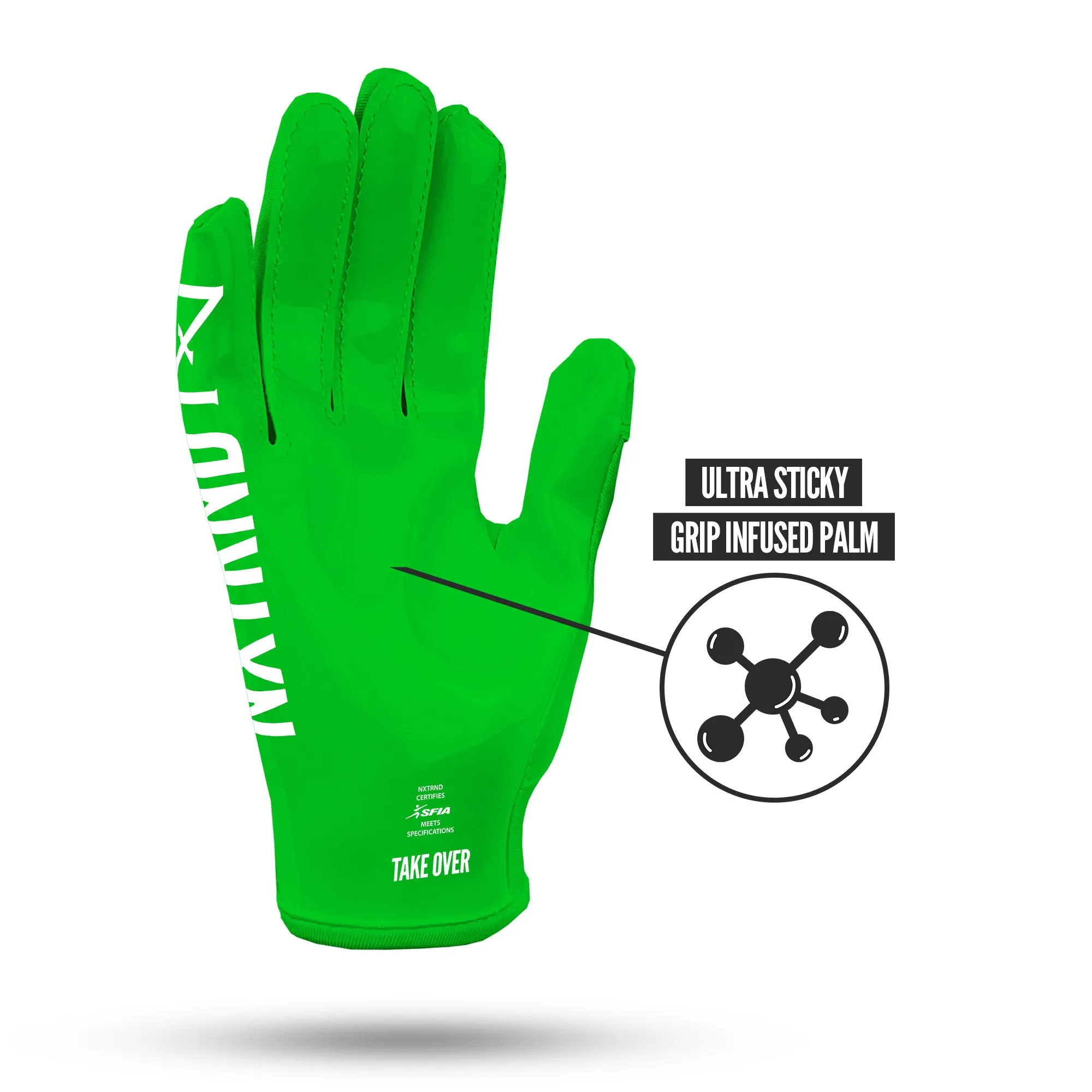 NXTRND G1® Football Gloves Green