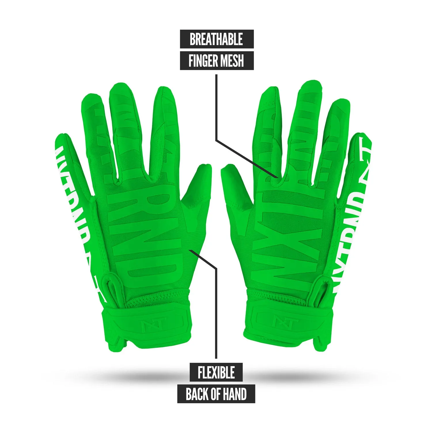 NXTRND G1® Football Gloves Green