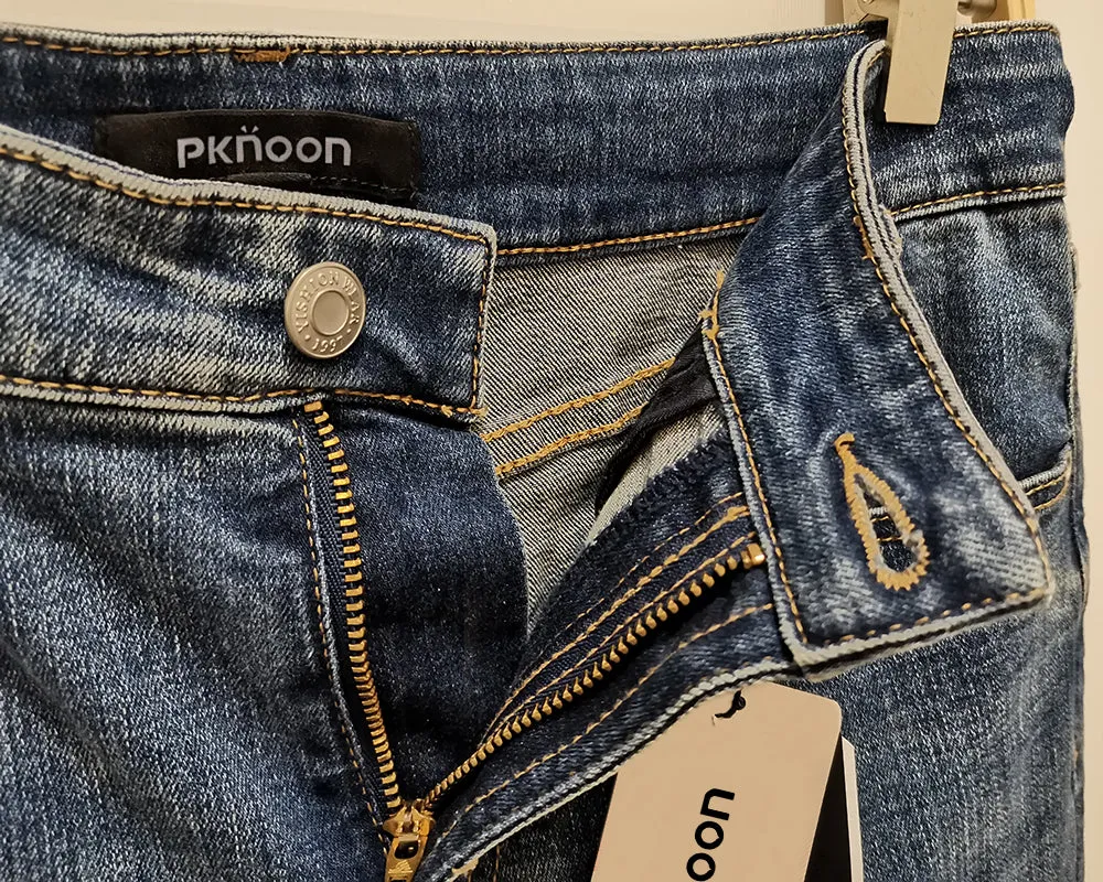 PKNOON Pants,Men's Classic 5-Pocket Relaxed Fit Cotton Jean