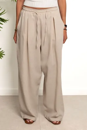 Pleated Linen Pants - Catwalk