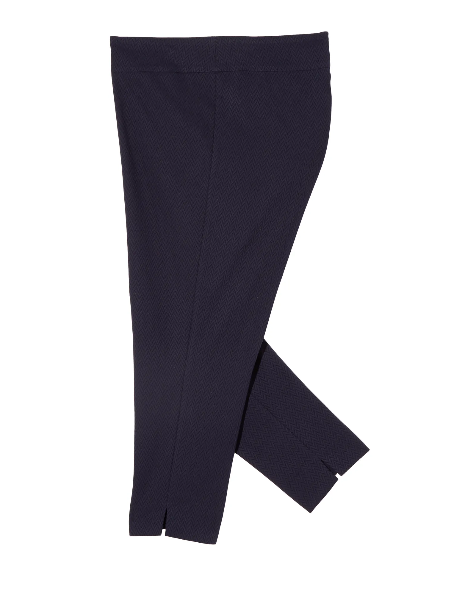 Pompeii Herringbone Textured Ankle Pant | Navy