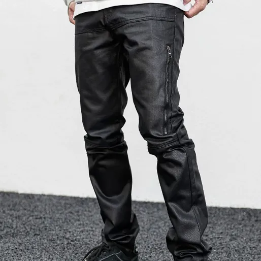 Side Zipper Decoration Men's Pants