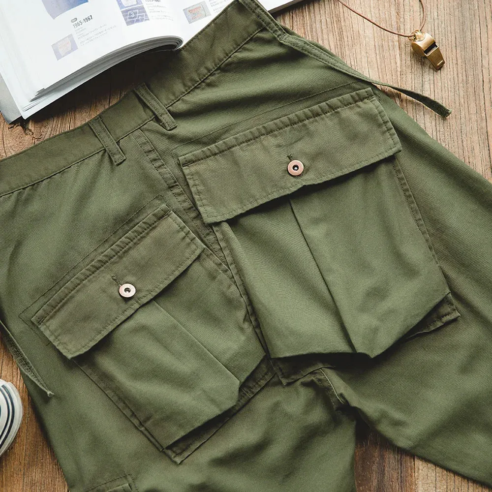 Solid Army Green Cargo Pants