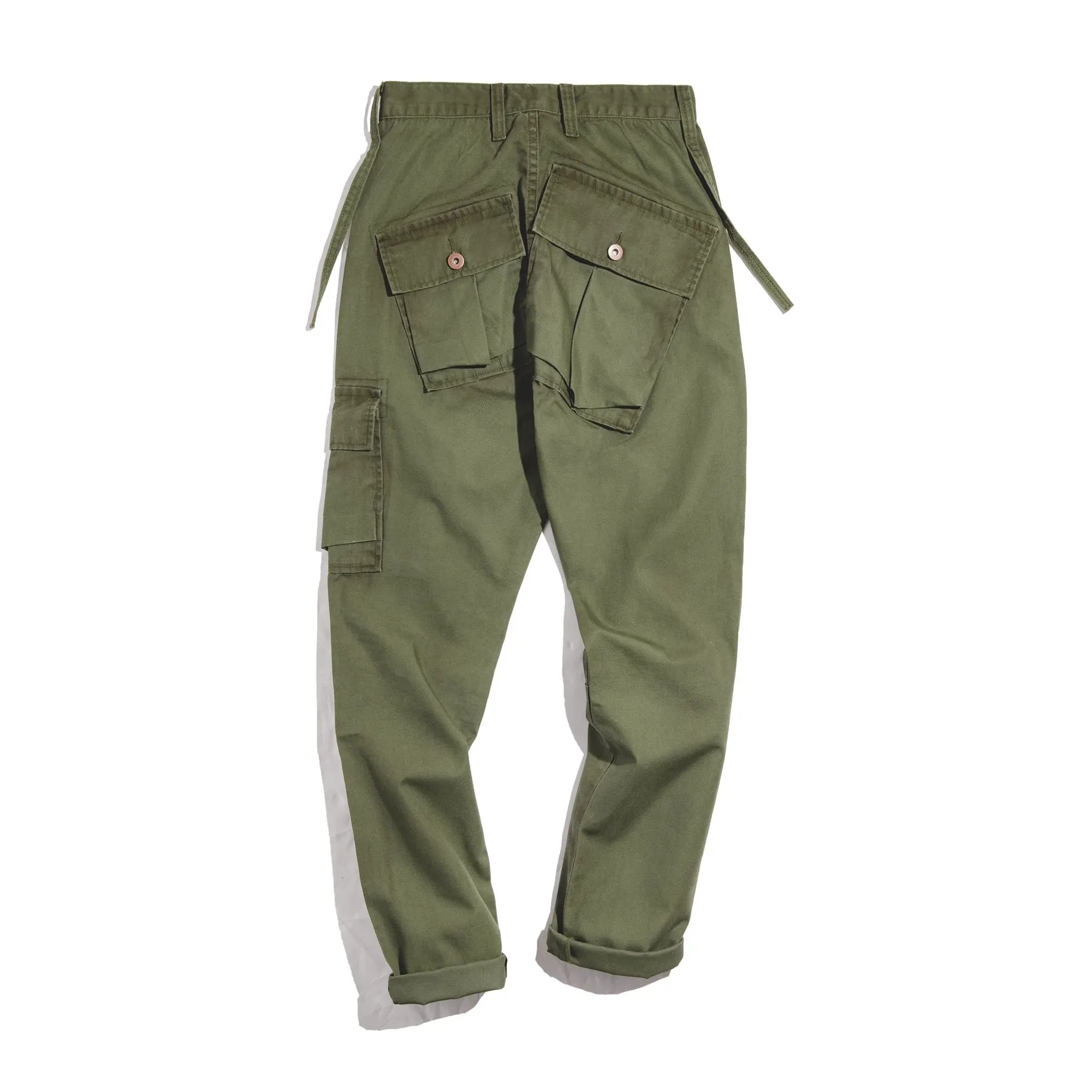 Solid Army Green Cargo Pants