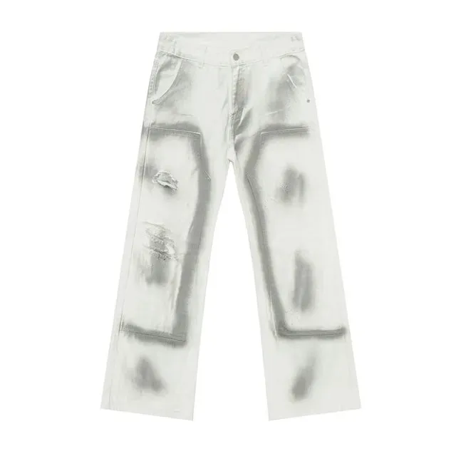 Spray Gradient Jeans Pants Set