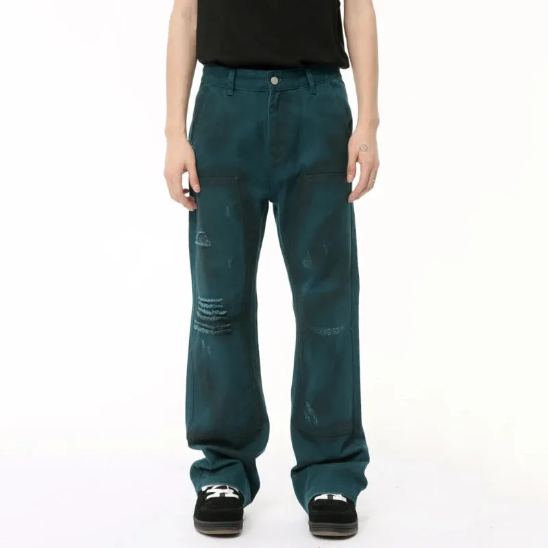 Spray Gradient Jeans Pants Set