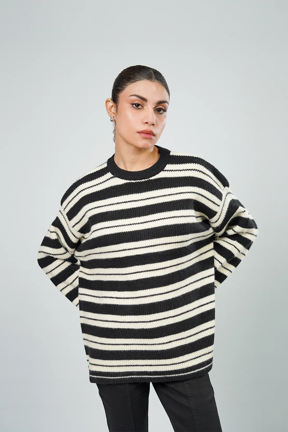 Striped Relaxed-Fit Sweater