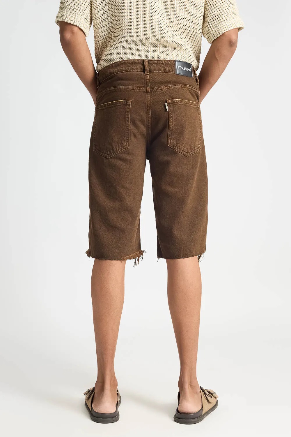 Tan Denim Men's Shorts