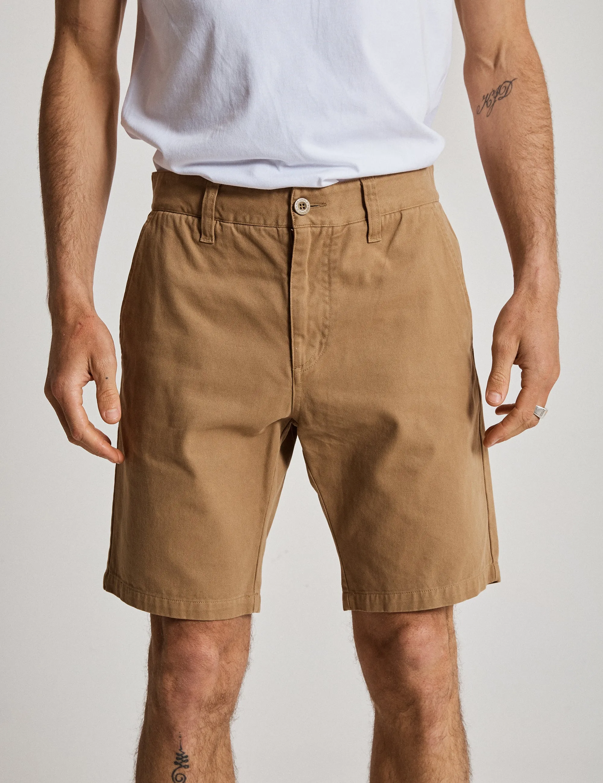 Taylor Stretch Chino Short - Khaki