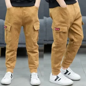 Teen Boy Casual Sports Pants Big Child Cargo Pants Spring Autumn Children's Pants For Teeage Pockets Trousers X4569991