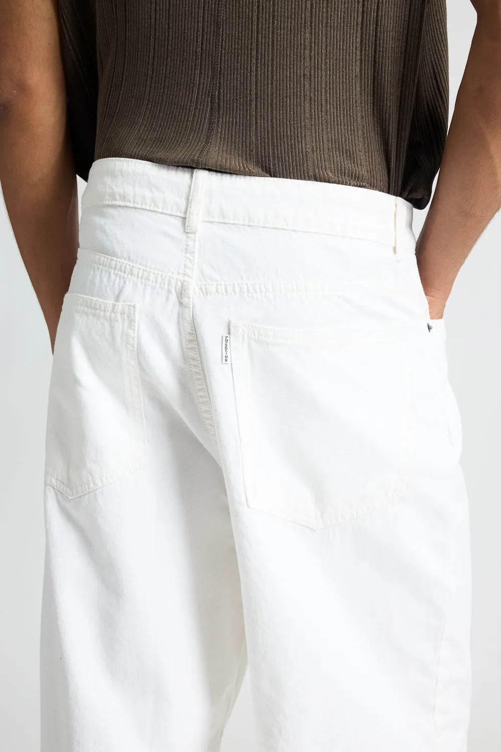 Timeless White Straight Fit Men's Jeans