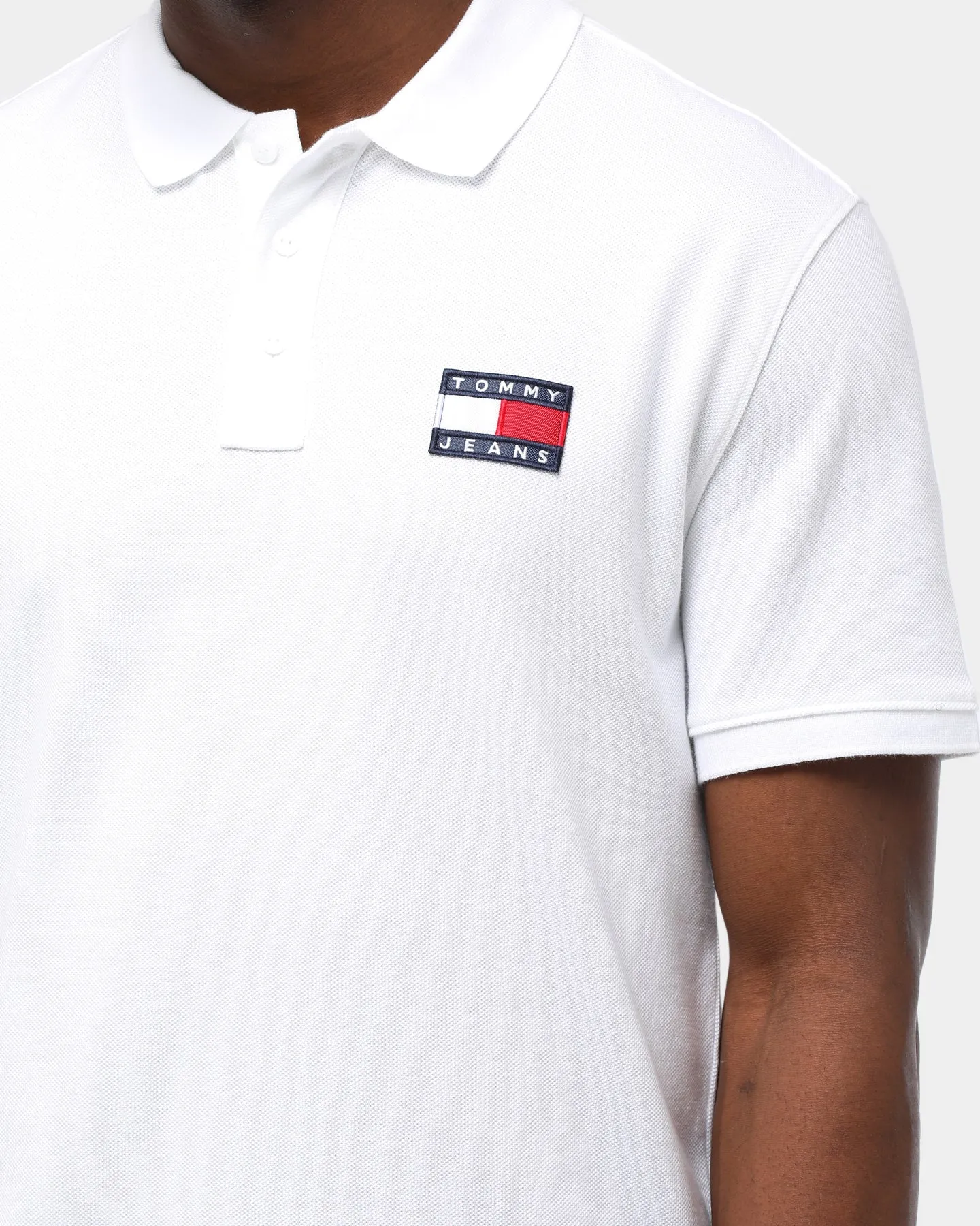 Tommy Jeans Men's TJM Tommy Badge Polo Classic White