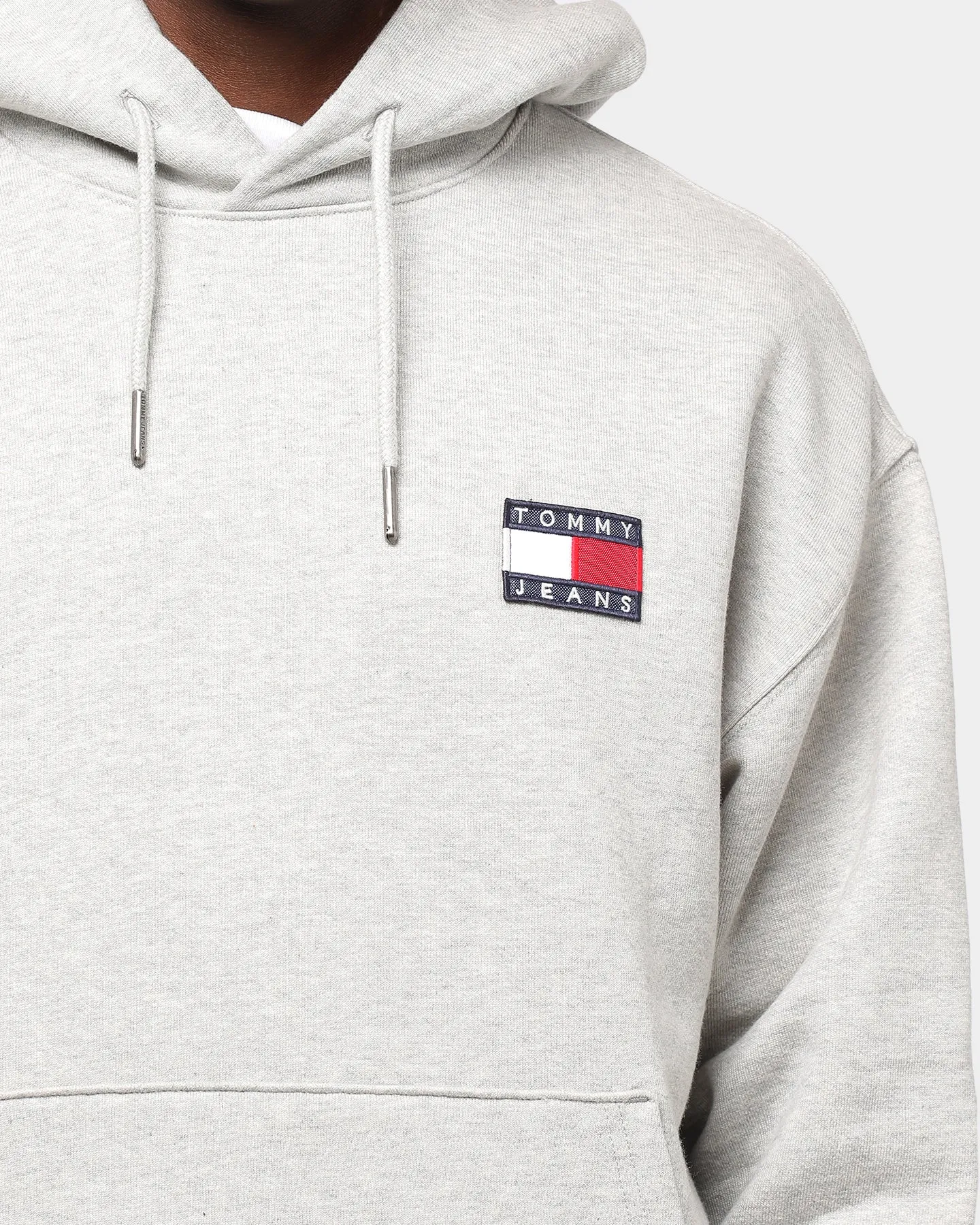 Tommy Jeans TJM Tommy Badge Hoodie Light Grey Heather