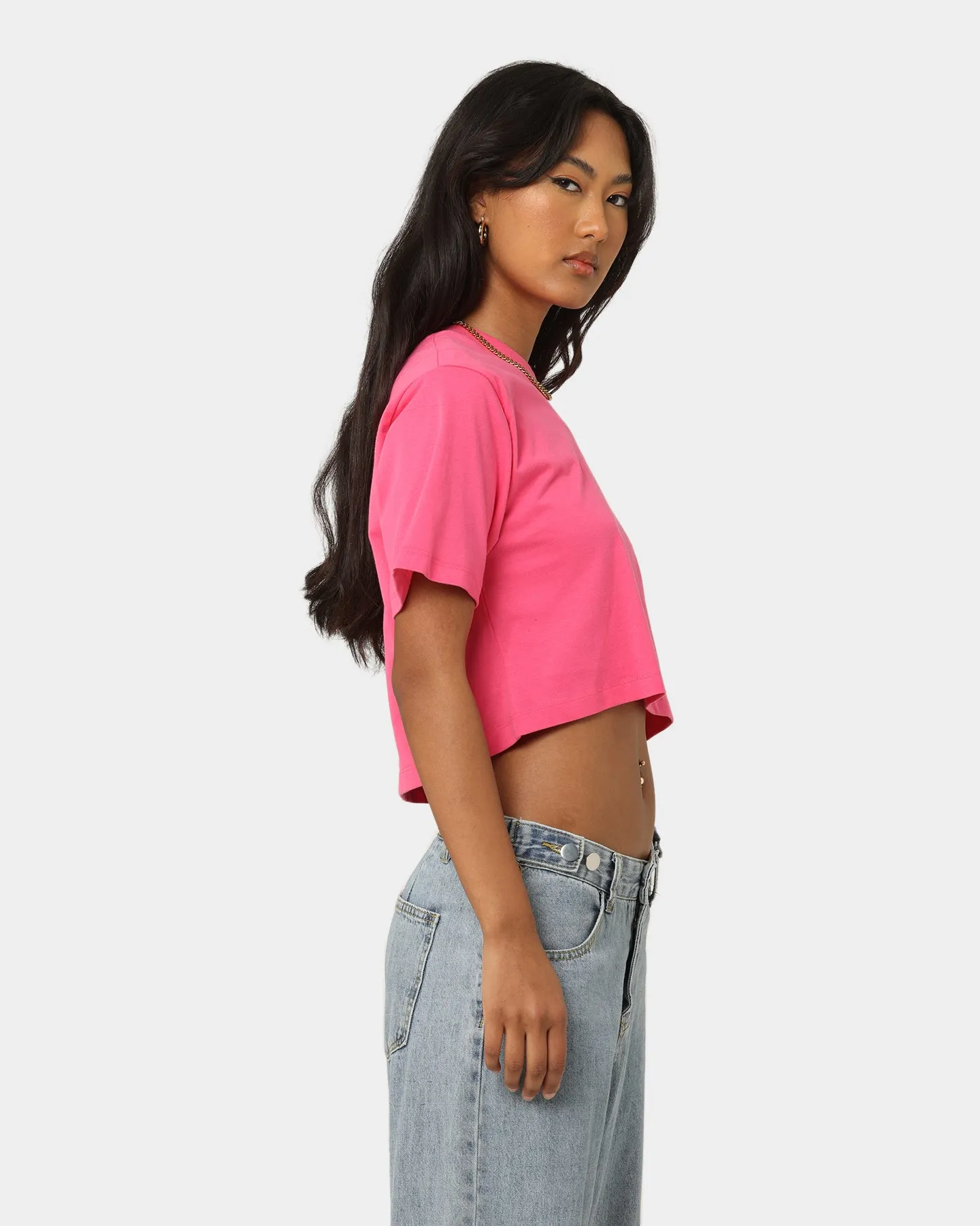 Tommy Jeans Women's Super Crop Timeless Circle Pink Alert