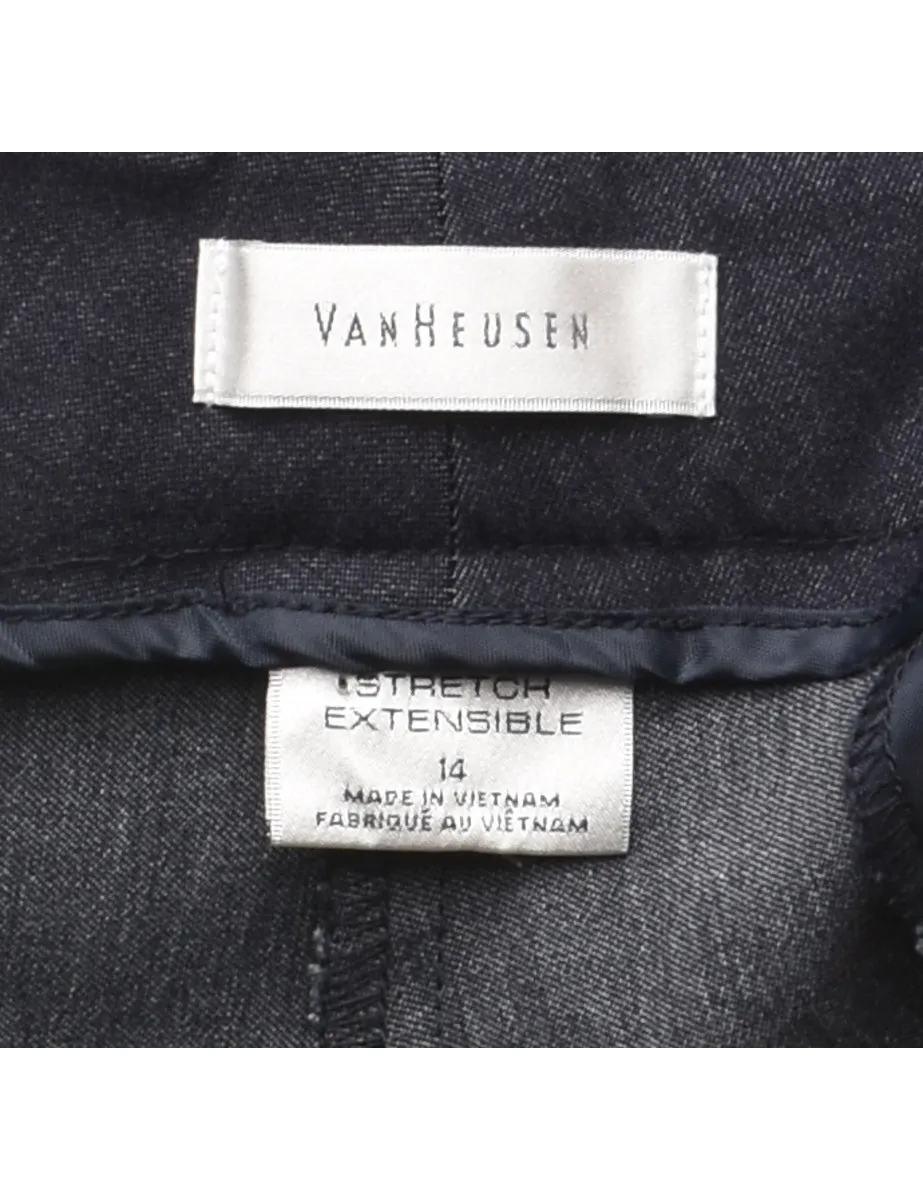 Van Heusen Smart Black Flared Trousers - W36 L31