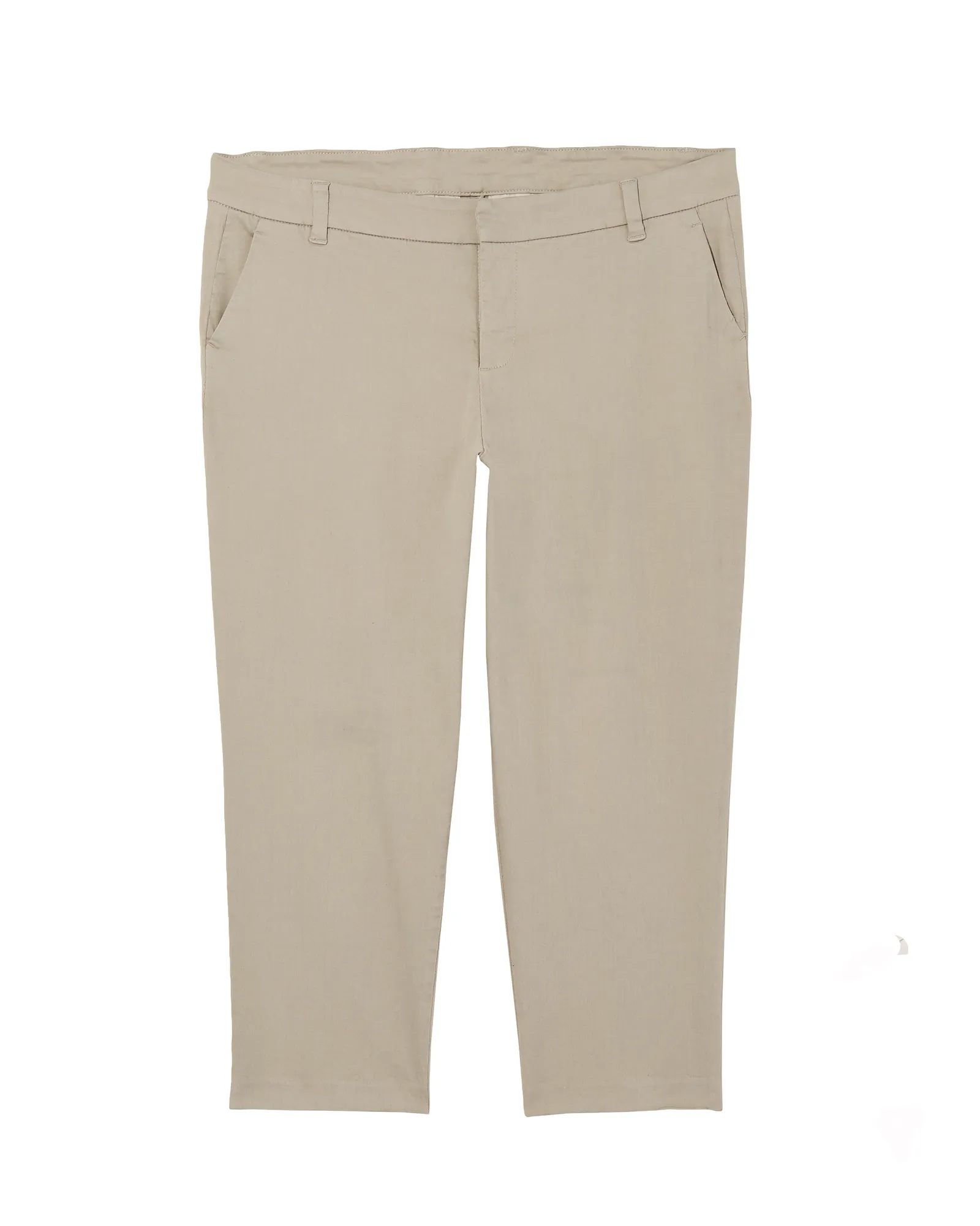 Varna Cropped Twill Pant | Tan