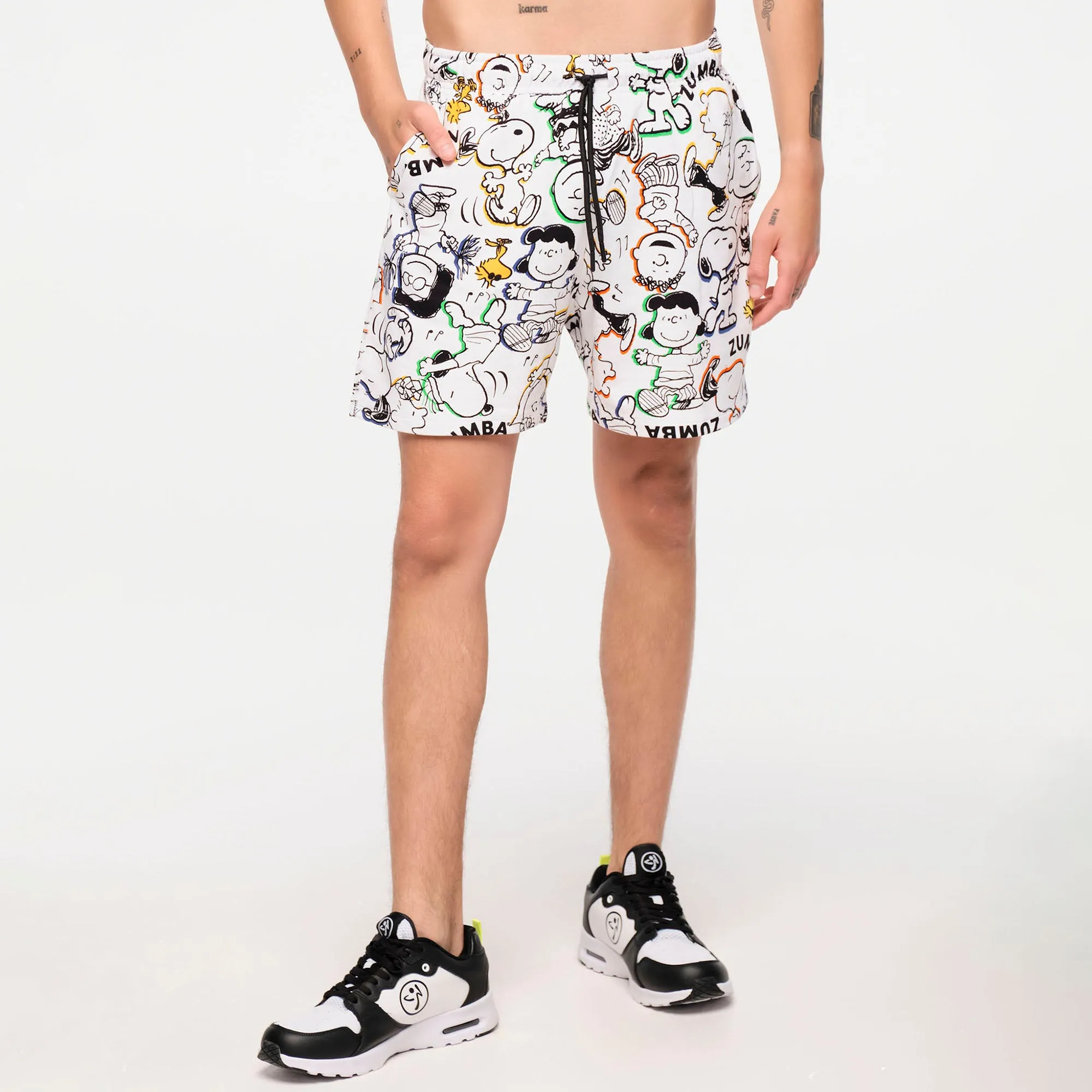 Zumba® X Peanuts™ Men's Knit Short - White